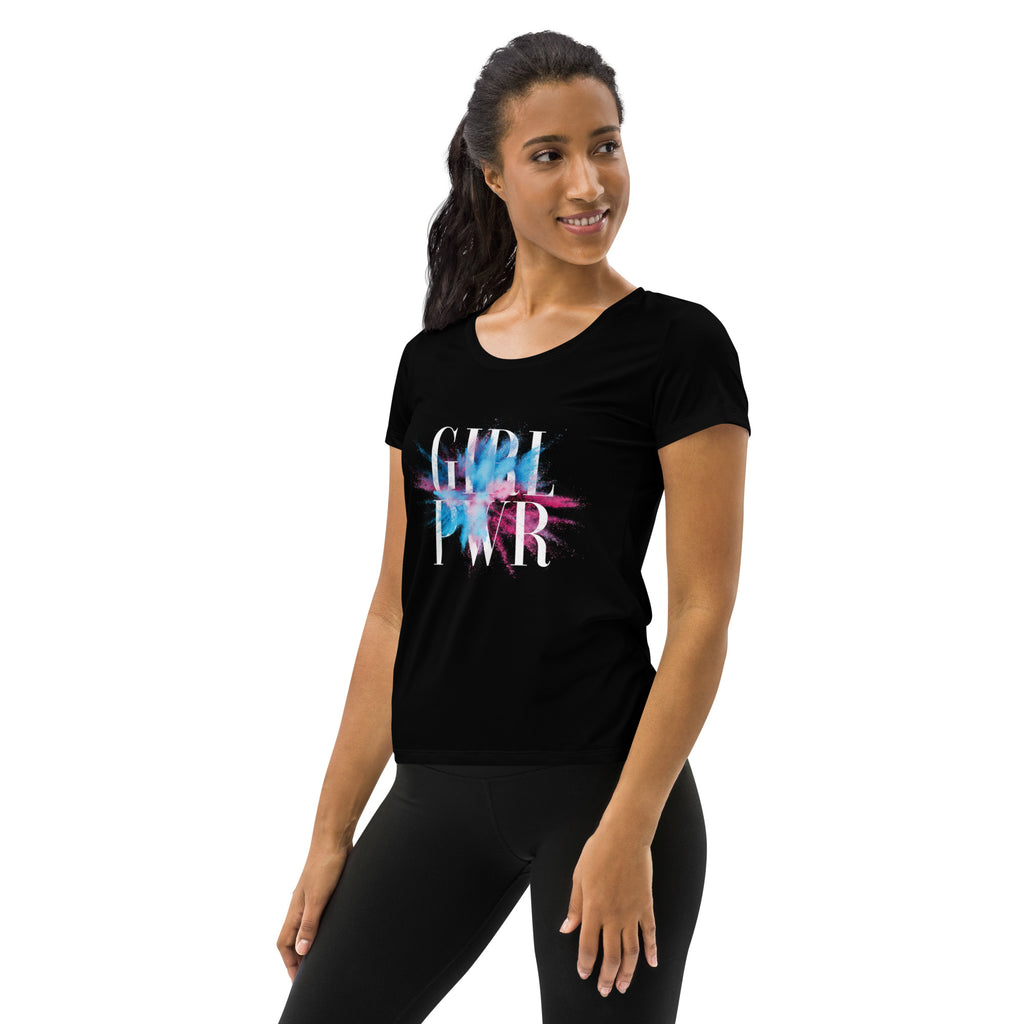 Explosive Girl Power Women's Athletic T-shirt